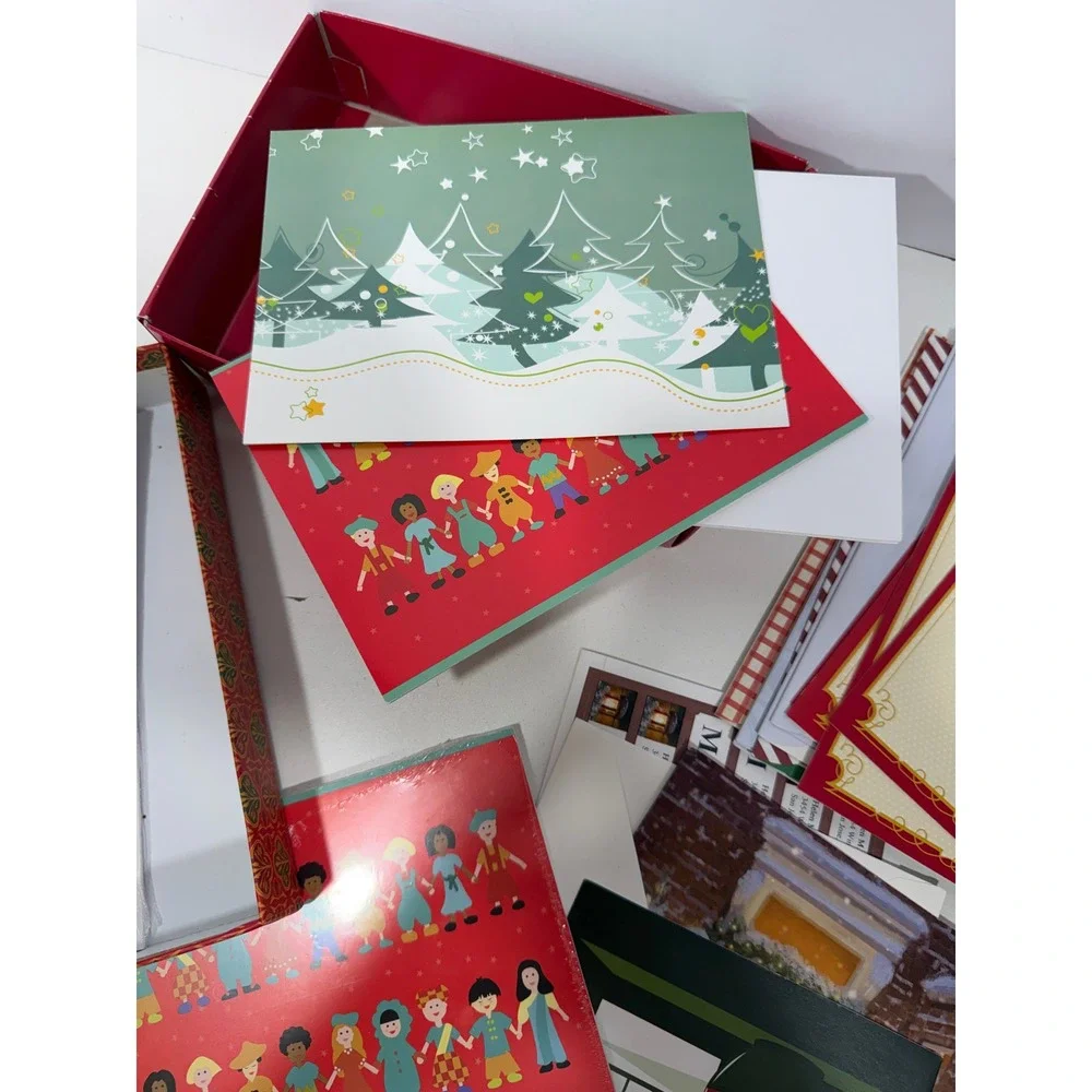 Mixed Holiday Christmas Greeting Card Lot Grinch Polar Bear Save the Children